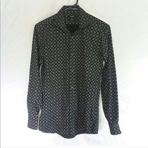DKNY Skinny Fit Button Down Long Sleeve Shirt S
